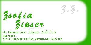 zsofia zipser business card